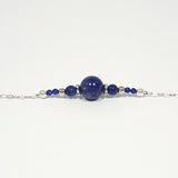 Bracelet en argent, bleu lapis-lazuli, Origin'C