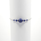 Bracelet en argent, bleu lapis-lazuli, Origin'C