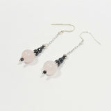 Boucles en argent, quartz blanc ou rose, Origin'C