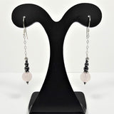 Boucles en argent, quartz blanc ou rose, Origin'C