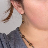 Boucles en or, bronzite et spinelle, Origin'C