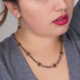 Boucles en or, bronzite et spinelle, Origin'C