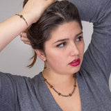 Boucles en or, bronzite et spinelle, Origin'C