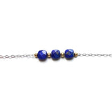 Bracelet en or ou argent, lapis-lazuli ou amazonite, Origin'C