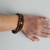 Bracelet homme en argent, œil de tigre, Origin'C