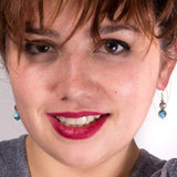 Boucles en argent, apatite et labradorite, Origin'C