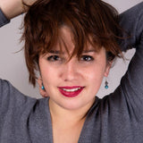 Boucles en argent, apatite et labradorite, Origin'C