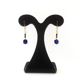 Boucles en or, lapis bleu et spinelle noir, Origin'C