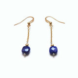 Boucles en or ou argent, lapis-lazuli ou amazonite, Origin'C