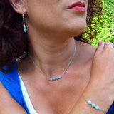 Boucles en argent et amazonite verte, Origin'C