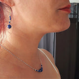 Boucles d'oreilles or ou argent en lapis-lazuli, Origin'C