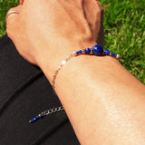 Bracelet en argent, bleu lapis-lazuli, Origin'C