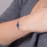 Bracelet en argent, bleu lapis-lazuli, Origin'C