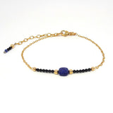 Bracelet en or, lapis bleu et spinelle noir, Origin'C