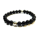 Bracelet homme en argent, onyx noir, Origin'C