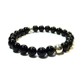 Bracelet homme en argent, onyx noir, Origin'C