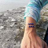Bracelet en or ou argent, lapis-lazuli ou amazonite, Origin'C