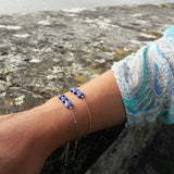 Bracelet en or ou argent, lapis-lazuli ou amazonite, Origin'C