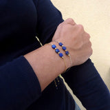 Bracelet en or ou argent, lapis-lazuli ou amazonite, Origin'C