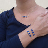 Collier en or ou argent, lapis-lazuli ou amazonite, Origin'C