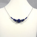 Collier en argent, bleu lapis-lazuli, Origin'C