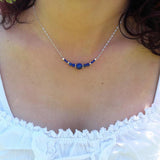 Collier en argent, bleu lapis-lazuli, Origin'C