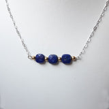 Collier en or ou argent, lapis-lazuli ou amazonite, Origin'C